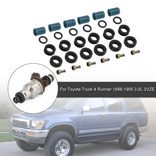 ya 1 8.5.2 6PC Fuel Injector Repair Seal Rebuild Kit for 3VZE 1988-95 3.0L Truck U1
