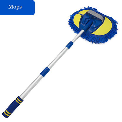 ya 5 8.7 Microfiber Car Wash Brush Mop Kit with Stretchable Long Handle for Car Cleaning Blue