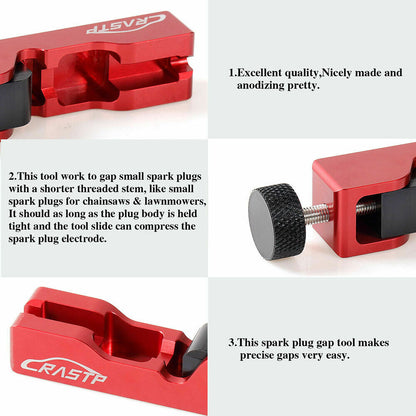 ya 5 8.7 Matte Engine Spark Plug Gap Gapper Tool with 32 Blades Measuring Tool Metric SAE
