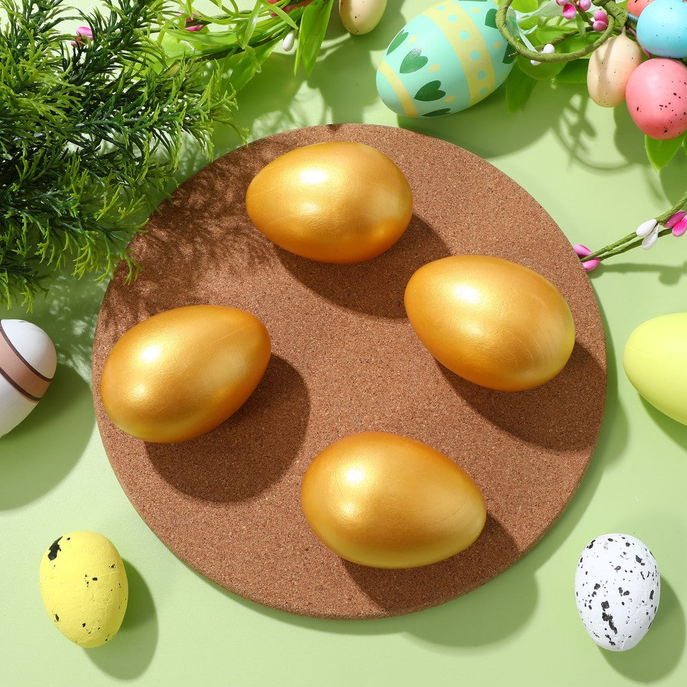 ya 25 12Pcs Easter tural Wooden Easter Eggs Decorative Party Favors Wood