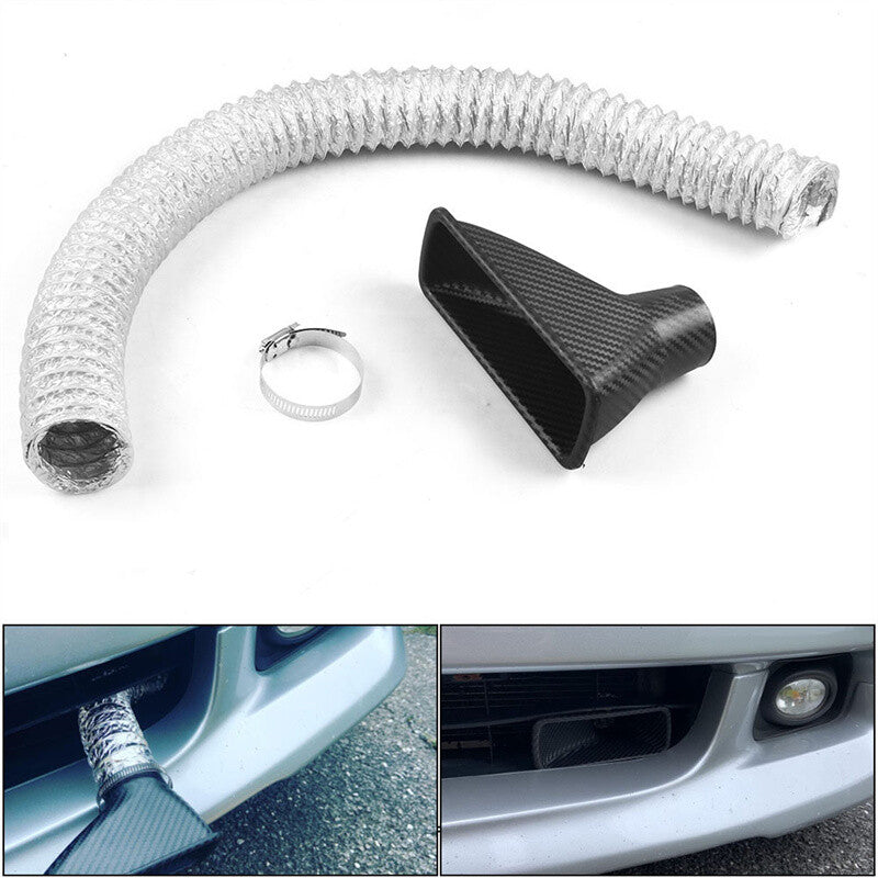 ya 1 8.5.1 carbon fiber turbine intake pipe air funnel kit appearance car front bumper 
