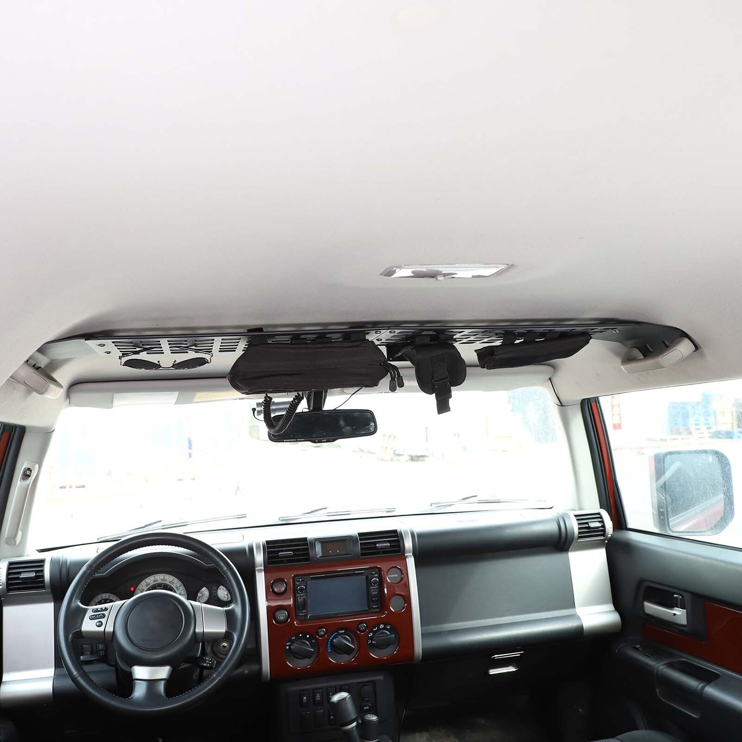 ya 2 7.14 Black Interior Roof Molle Panel Storage Bracket for Toyota FJ Cruiser 2007 - 21 USA