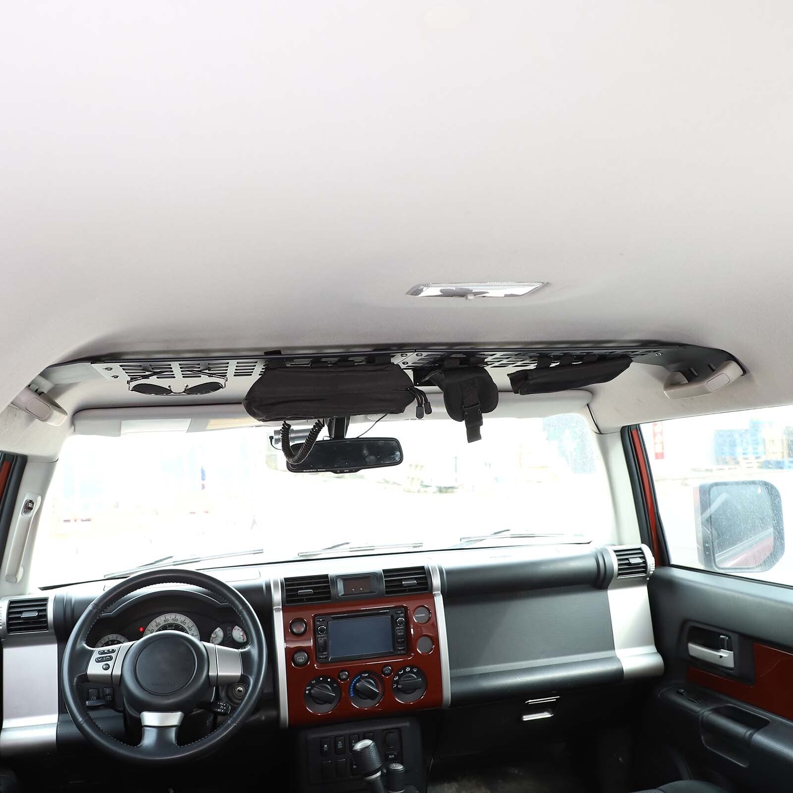 ya 2 7.14 Black Interior Roof Molle Panel Storage Bracket for Toyota FJ Cruiser 2007 - 21 USA