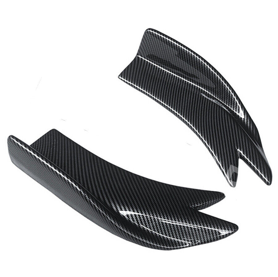 ya 4 6.17 Car Bumper Fin Canard Splitter Diffuser Valence Spoiler Lip Carbon Fiber Look