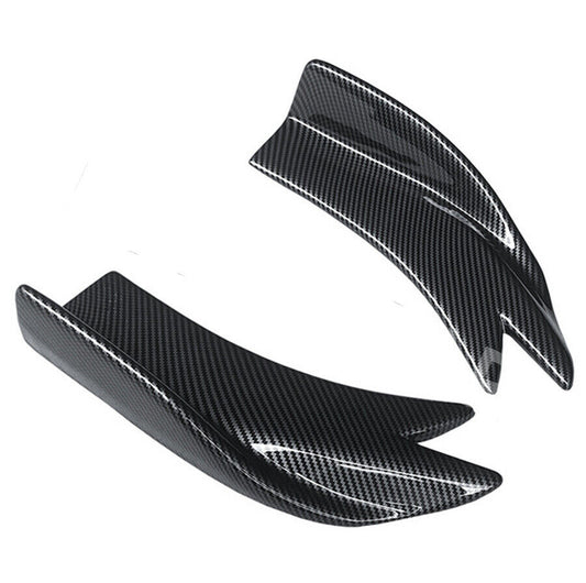 ya 4 6.17 Car Bumper Fin Canard Splitter Diffuser Valence Spoiler Lip Carbon Fiber Look