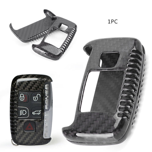ya 5 6.16 Key Case Remore Fob Shell Cover fit for Jaguar XE XF XJ F Carbon Fiber Car