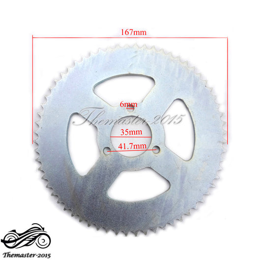 ya 2 6.26.2 T8F 64 Tooth 35mm Rear Chain Sprocket For 47 49cc for Mini Dirt Pocket Bike ATV Quad