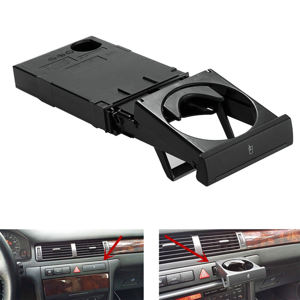 ya 4 6.21 Stretch Folding Stretch Cup Holder Stand Black for AUDI for A6 C5 98-05 for A4 1998-2002