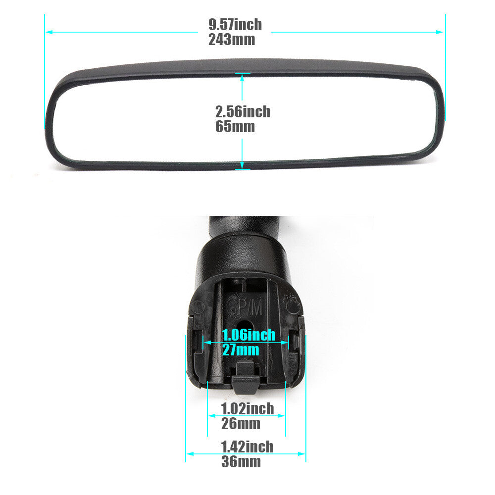 ya 5 8.7 Frontier Interior Rear View Mirror for Nissan Leaf Altima Sentra 96321-2DR0A NEW