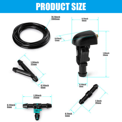ya 5 8.7 7X Windshield Washer Nozzle for Ford F150 Wiper Spray Washer Jet Kit 3W7Z17603AA