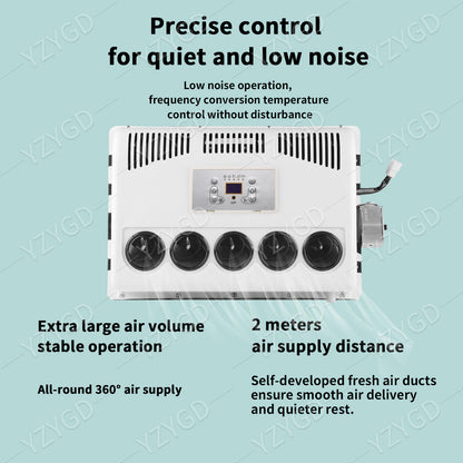 ya 5 8.7 12V 10000BTU Car Bus RV Caravan Air Conditioner For Truck Engineering Split A/C