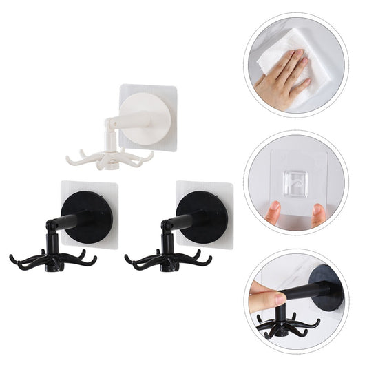 ya 2 7.16 3 Pcs Wall Storage Rack Kitchen Utility Hooks Towel Adhesive for Hanging