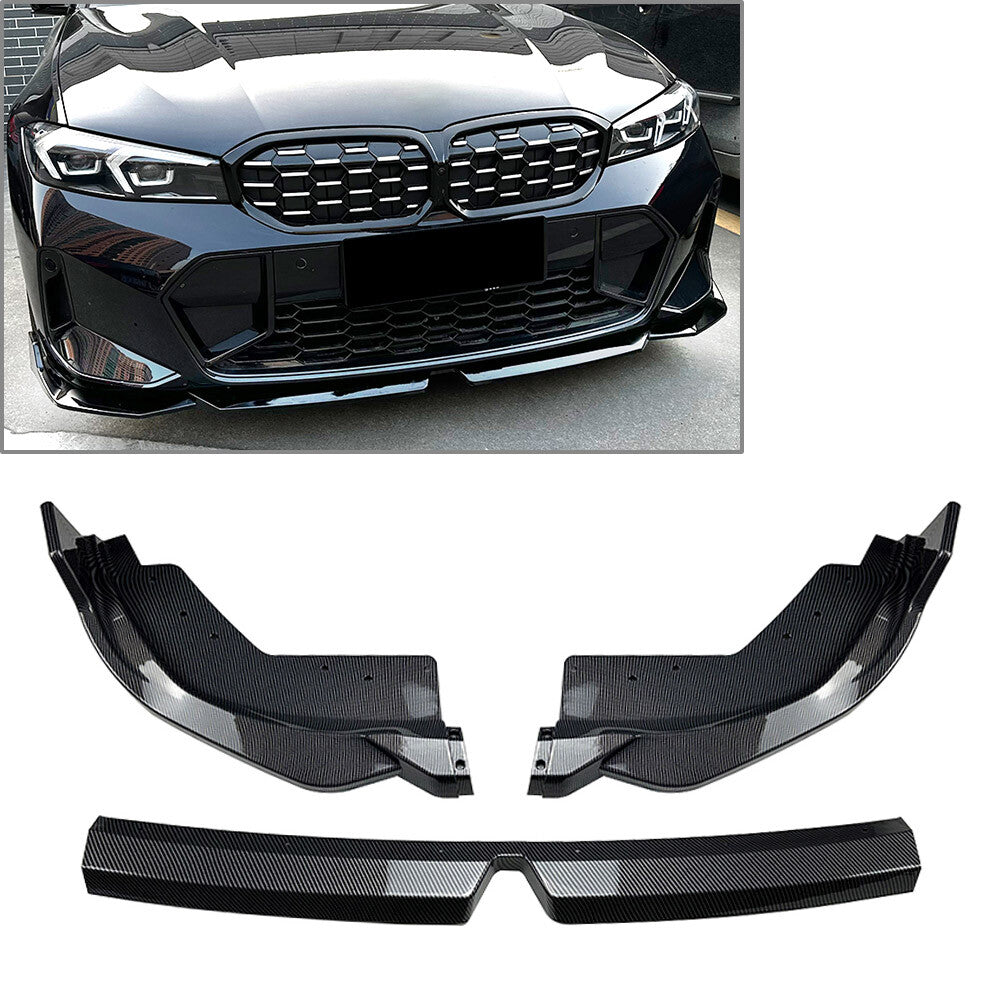 ya 4 6.17 Front Bumper Lip Spoiler Carbon for BMW 3 Series G20 LCI M Sport 320i 325i 2023+