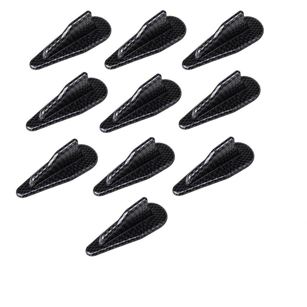 ya 3 6.25.3 10Pcs EVO-Style Roof Shark Fins Wing Spoilers Generator Carbon Fiber Universal