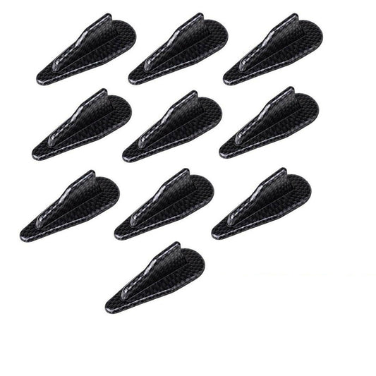 ya 3 6.25.3 10Pcs EVO-Style Roof Shark Fins Wing Spoilers Generator Carbon Fiber Universal