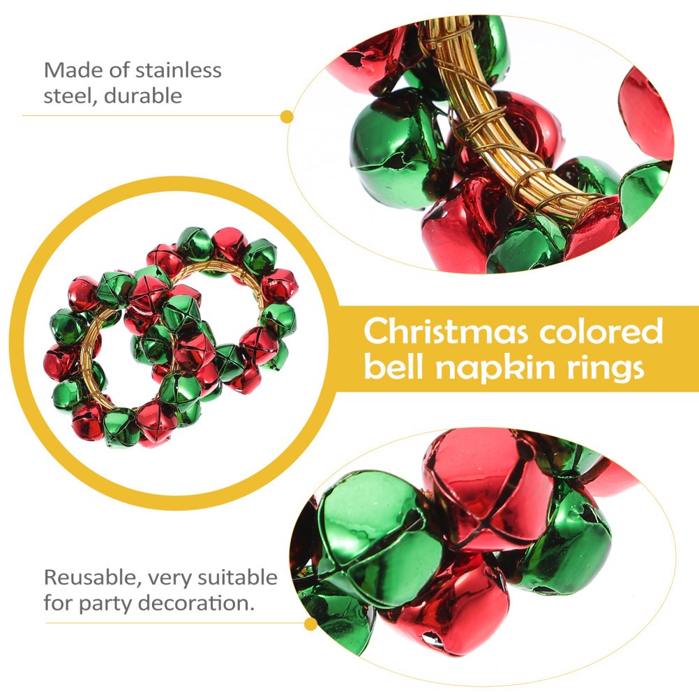 ya 25 4 Pcs Bells pkin Rings Buckle Decorative pkins Bulk