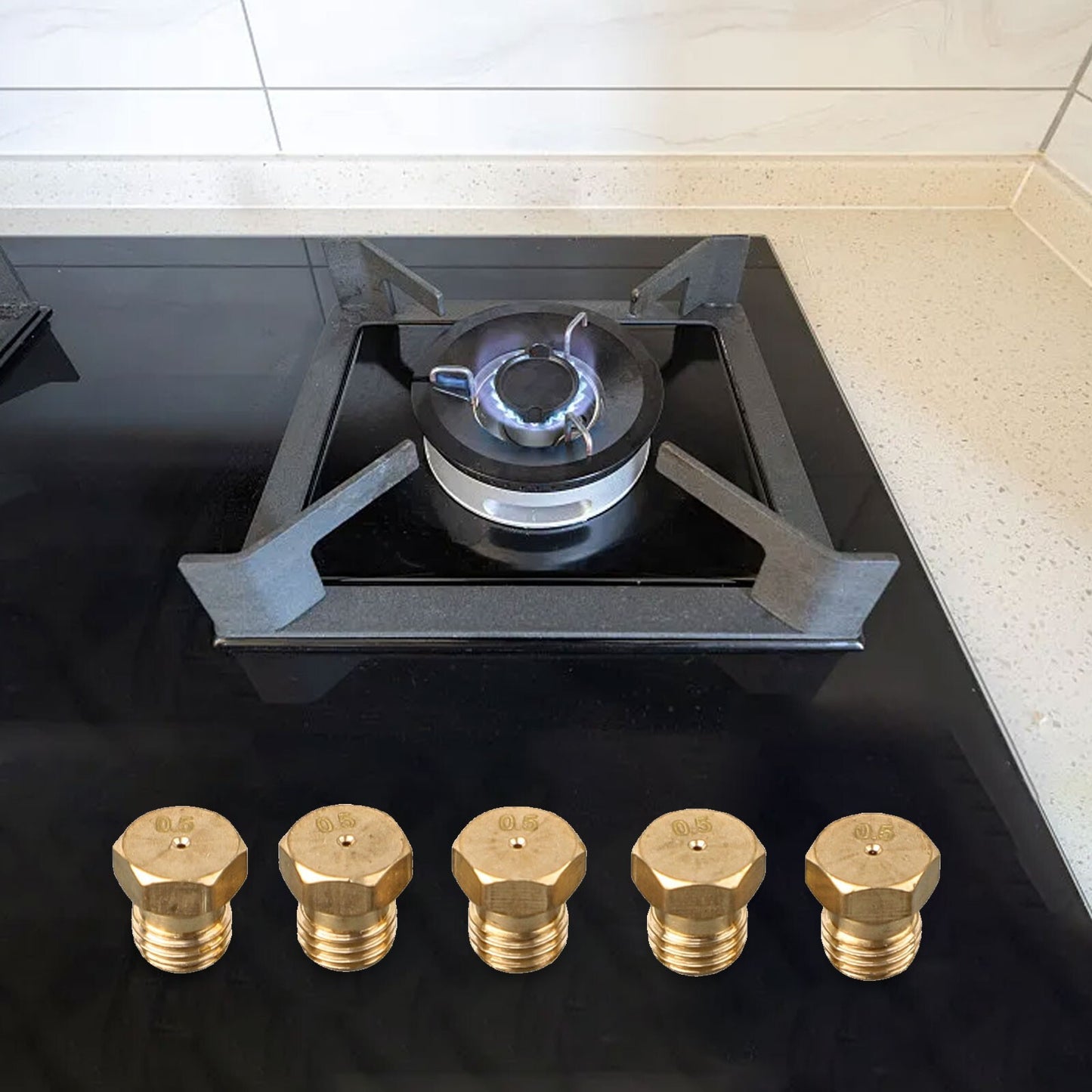 ya 14 Pision engineered Gas Hob Conversion Kit 5pcs Gas Set with Nozzles
