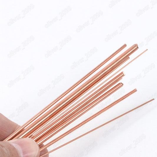 Length 250mm Pure Copper Thin Round Rods Copper Stick Solid Copper Slender Bar