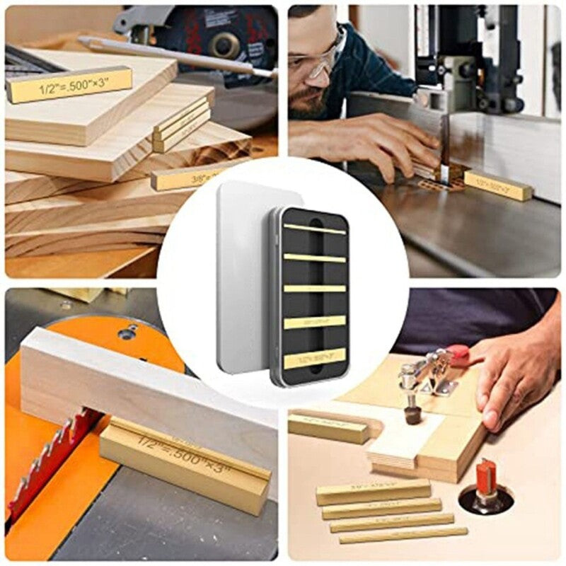ya 26 5pcs Accurate Table Accessory for Woodworkers Bar Engraved Size Markings