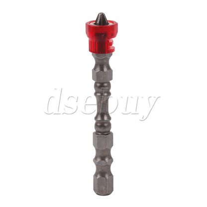 ya 26 10PCS Magnetic Collar Design Screwdriver Bits 1/4 Hex Shank S2 Chrome Steel Red