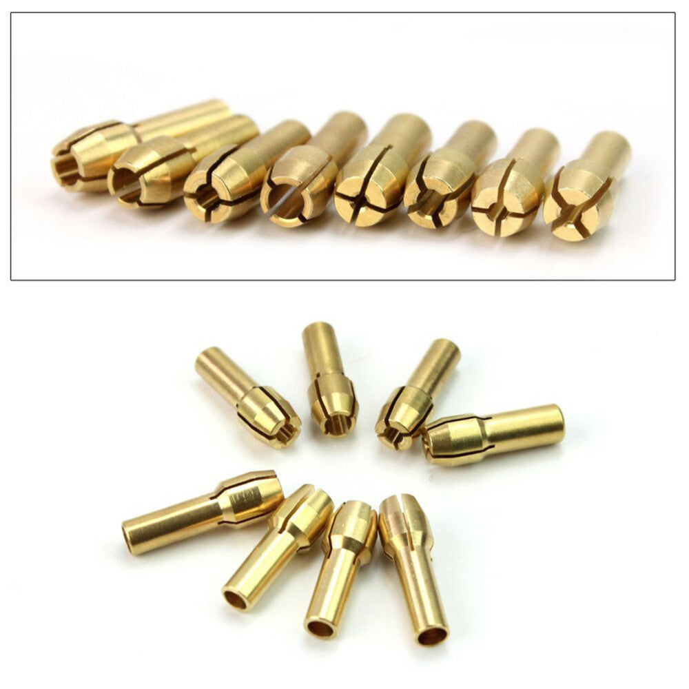 ya 14 8PCS Collet Rotary Tools Collet Hand Tool Electric Grinding Copper Chuck