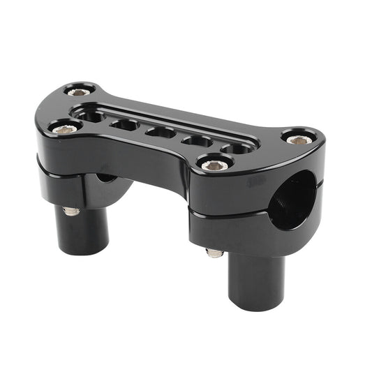 ya 2 6.30 2 Straight Handlebar Riser Top Clamp for Harley Dyna Touring Road Glide Black