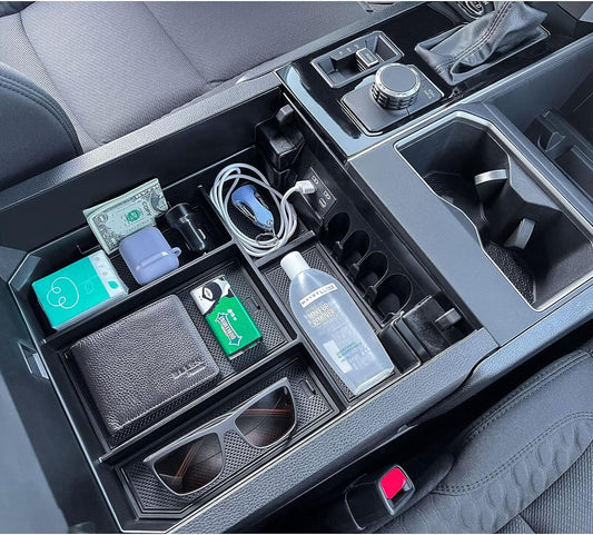 ya 2 6.26 for Toyota Tundra Sequoia 2023-2024 Center Console Armrest Box Organizer Tray