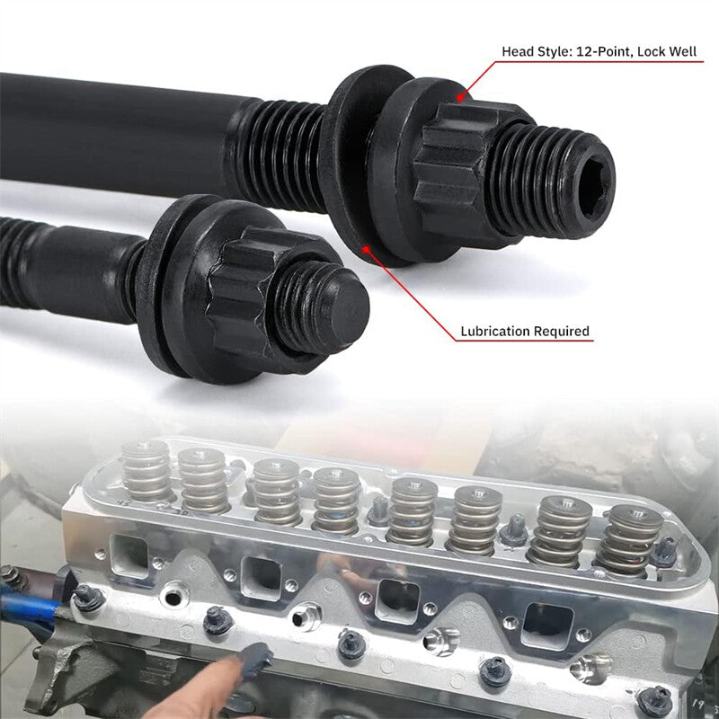 ya 5 8.7 234-4317 Fit 2004-Newer for Chevy LS1 LS3 5.3L 5.7L 6.0L Cylinder Head Stud Kit