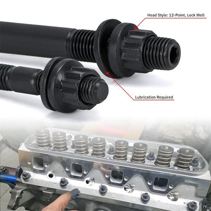 ya 5 8.7 234-4317 Fit 2004-Newer for Chevy LS1 LS3 5.3L 5.7L 6.0L Cylinder Head Stud Kit