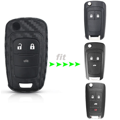ya 5 8.7 2/3/4 Button CarbonFibre Key Case Fob Cover for Holden Barina for Cruze for Astra Epica