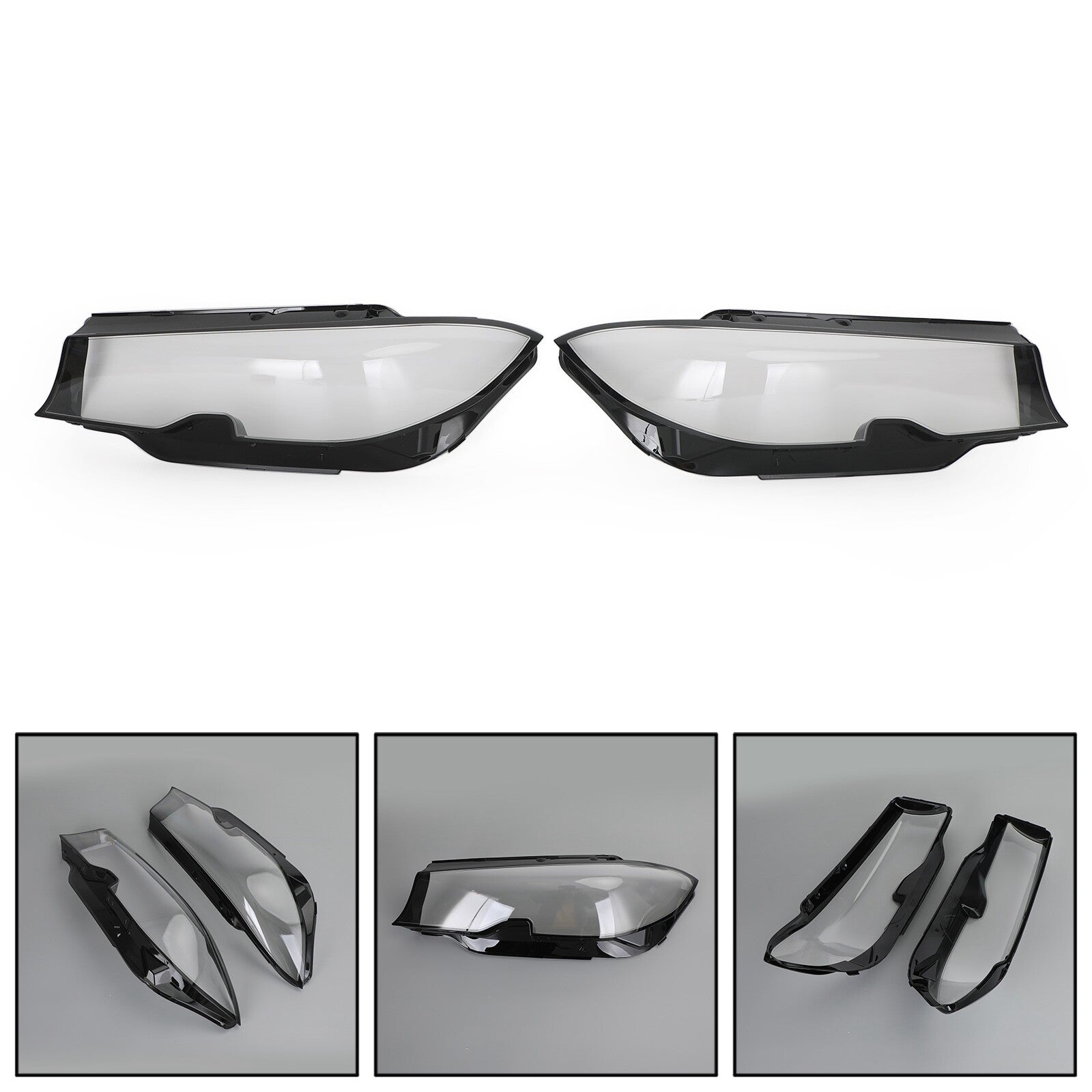 ya 1 8.5.3 Left +Right Headlight Lens Plastic Cover Shell For 3 G20 G21 19-21