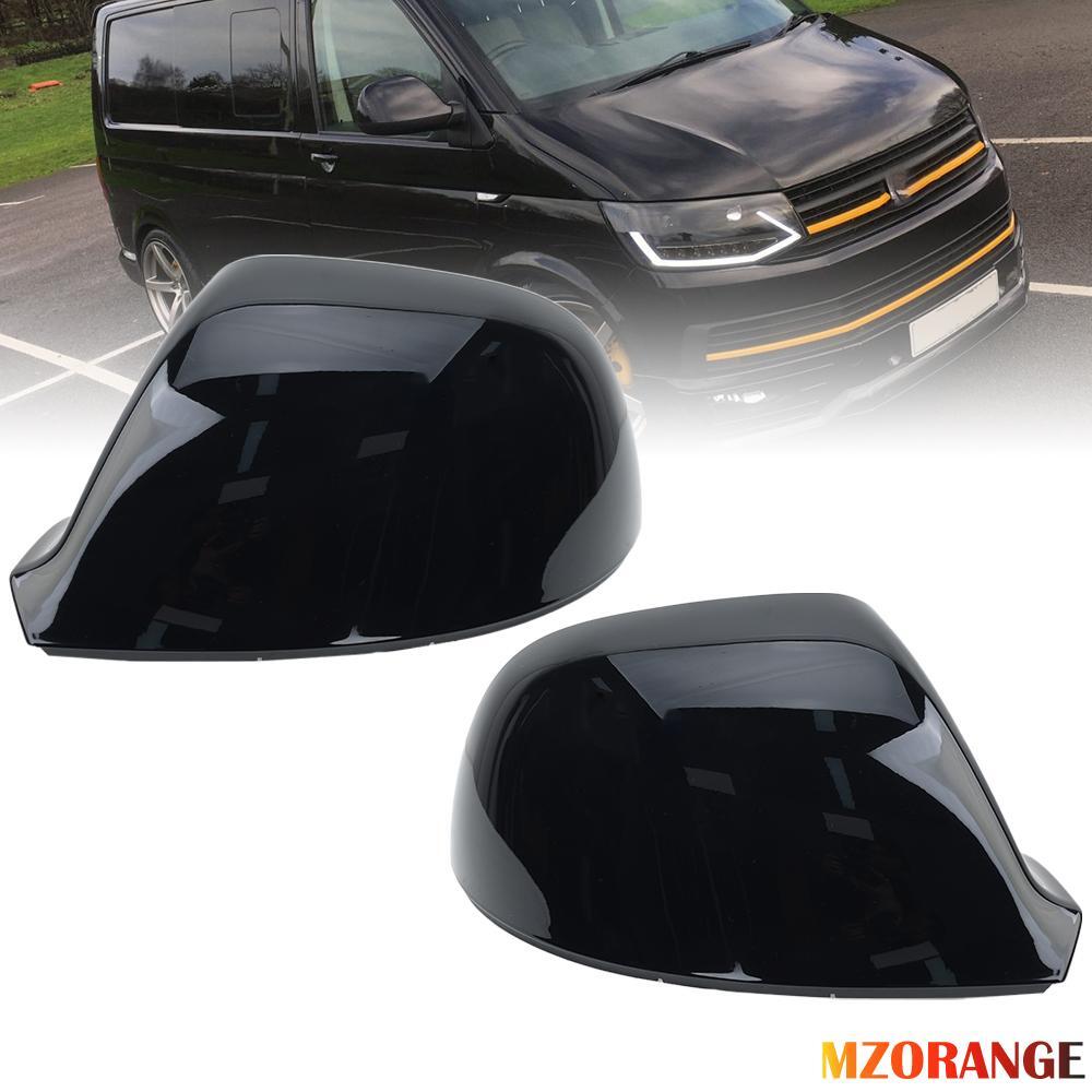 ya 1 8.5.1 2¡Á for VW T5 T6 Transporter Amarok 10-19 Spiegelkappe Au?enspiegel L+R Schwarz