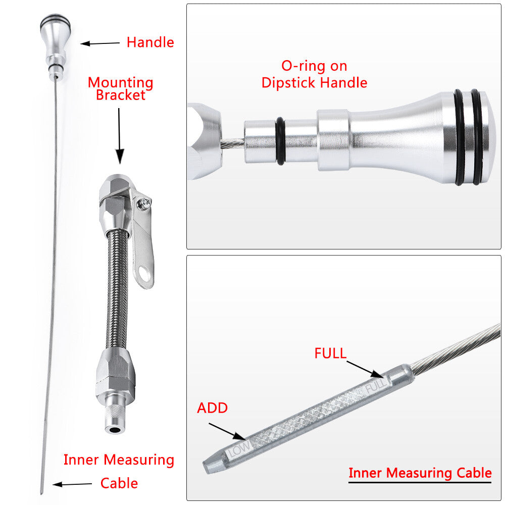 ya 5 8.7 For 55-79 SBC for Chevy 265 283 327 350 Driver Side Flexible Engine Oil Dipstick