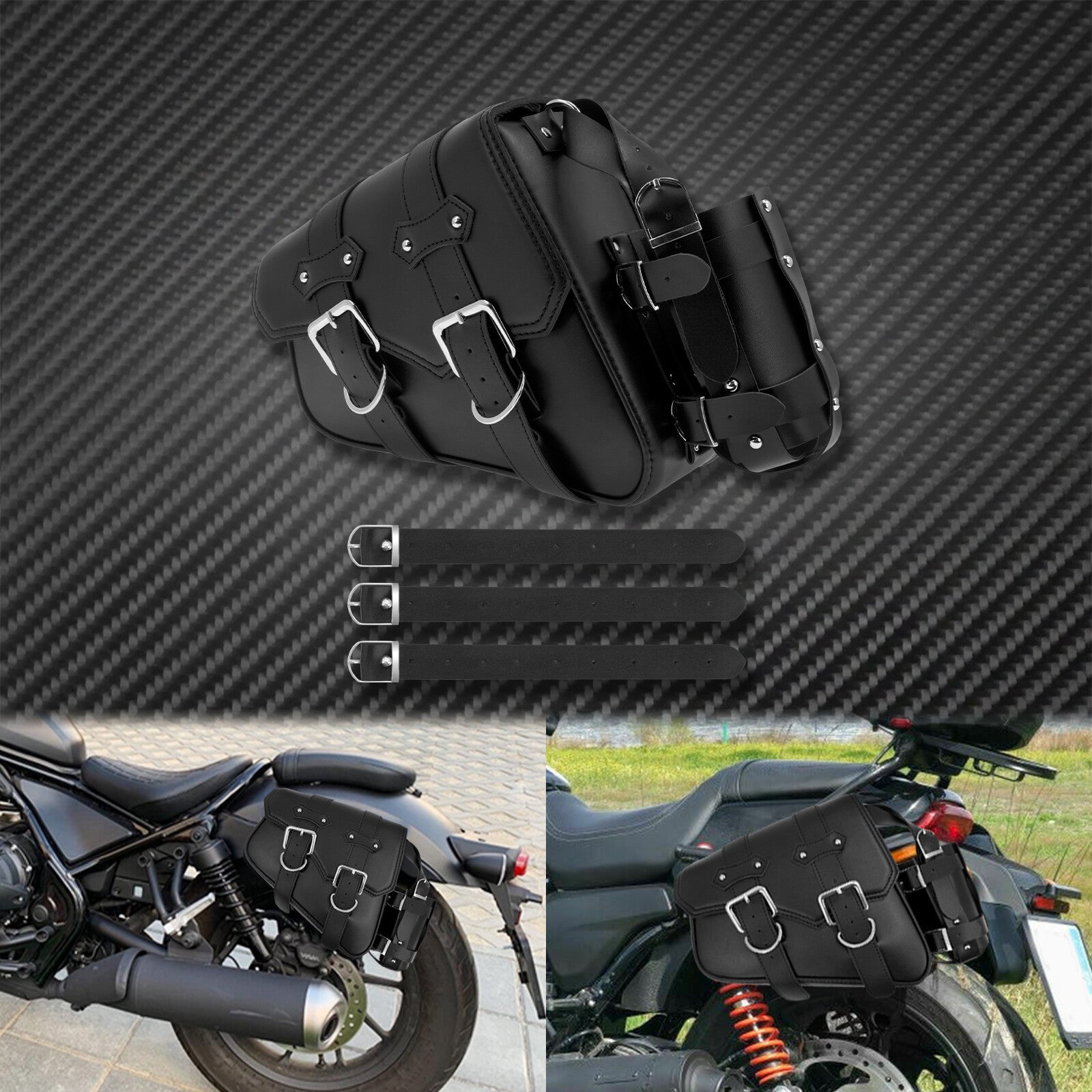 ya 11 6.5 Motorcycle Saddlebag Storage Left Side Luggage Tool Saddle Bag w/ Bottle Bag