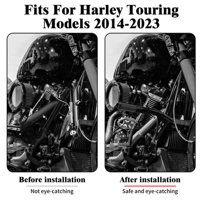 ya 5 8.7 1.25 Engine Guard & Saddlebag Crash Bar for Harley Touring Electra Glide 14-23