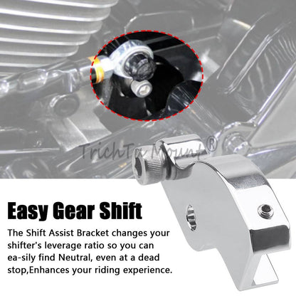 ya 5 8.7 Chrome Gear Shift Neutral Assist Bracket for Harley Softail FLFB Touring Glide