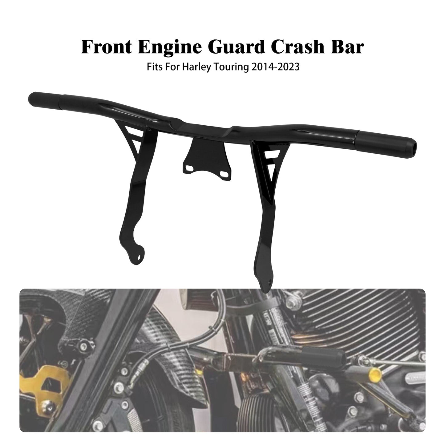 ya 27 7.20 Highway Footpeg Engine Guard Crash Bar for Harley Road King Electra Glide 14-23