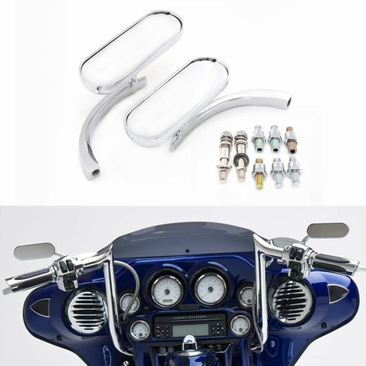 ya 4 6.21 Chrome for Mini Oval Rearview Side Mirror for Kawasaki Vulcan 500/750/800/900/1500