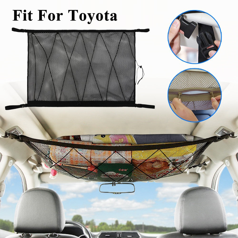 ya 5 6.16.2 for Toyota Accessories Car Roof Top Ceiling Cargo Net Pocket Mesh Bag Organizer
