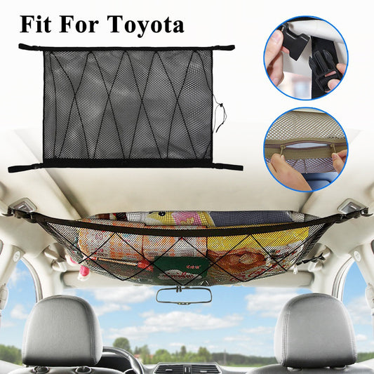 ya 5 6.16.2 for Toyota Accessories Car Roof Top Ceiling Cargo Net Pocket Mesh Bag Organizer