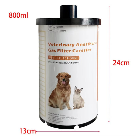 Anesthesia Gas Filter Canisters - High-Efficiency Gas Adsorber for Dogs or Cats