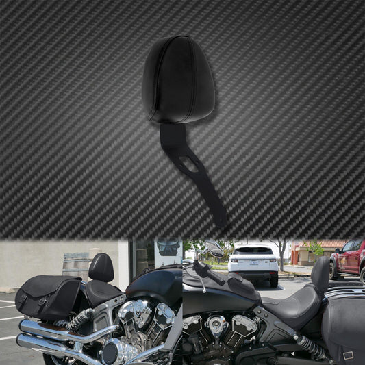 ya 3 6.25.3 Black Front Driver Rider Backrest Pad Fit For Indian Scout 2015-2021 Sixty 16-20