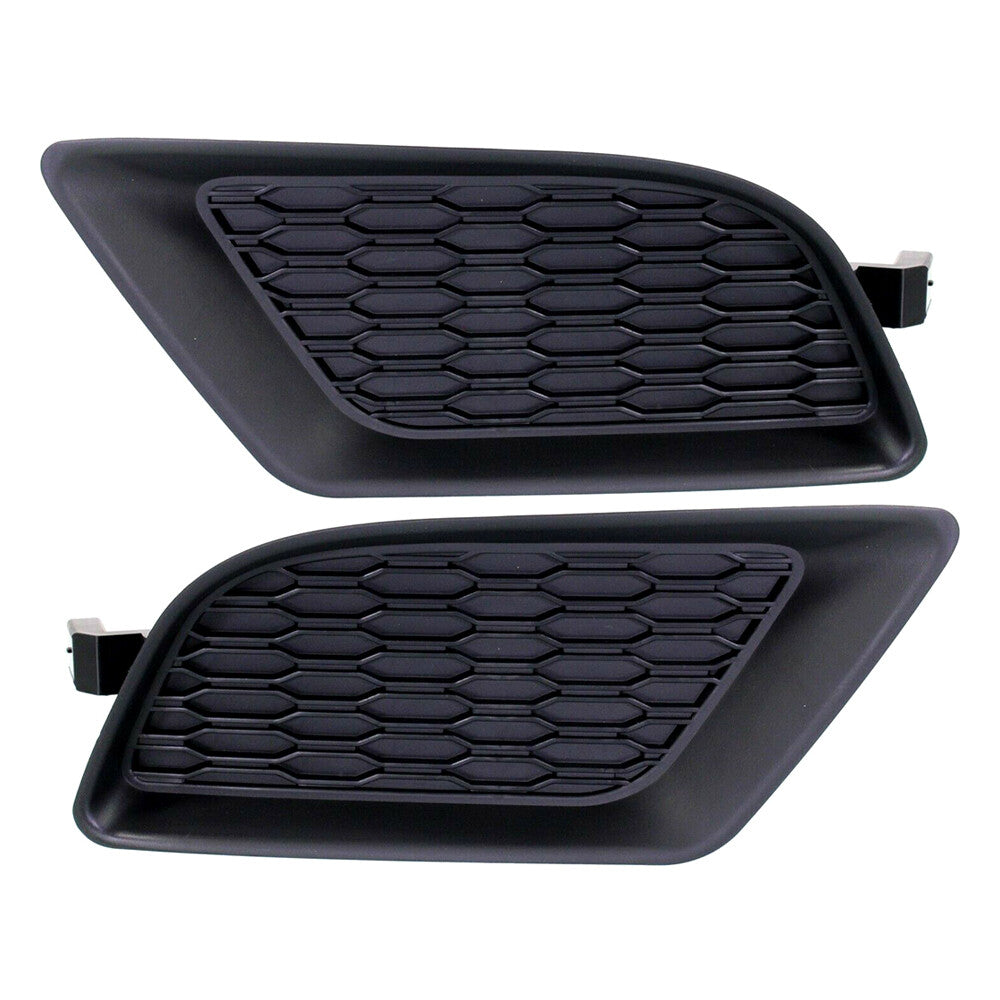 ya 27 6.18 1 Pair Front Fog Light Lamp Covers Fits for 2011-2014 for Dodge for Charger Black