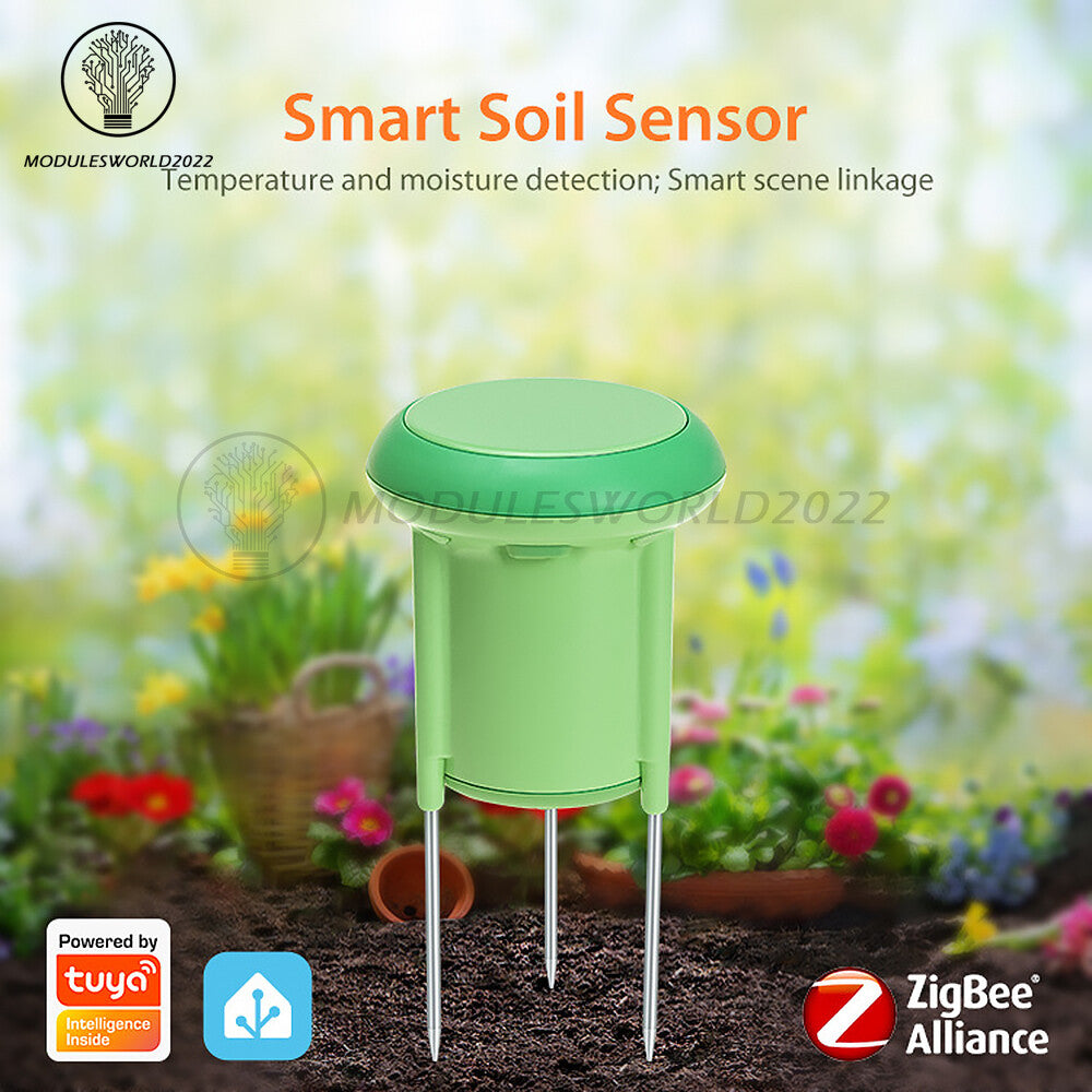 ya 26 Tuya Wireless Smart Zigbee Soil Tester Moisture Temperature Humidity Detor