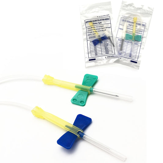 Advanced Safety Butterfly Needle with Luer Adapter, 21/23G Individually Sealed