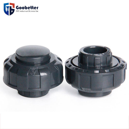 Black PVC/UPVC Blind Union Cap for Plumbing Systems 20mm 25mm 32mm 40mm - 63mm