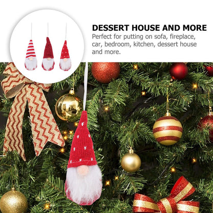 ya 25  6 Pcs Xmas Themed Gnome Hanging Decor Decorative Small Gnomes