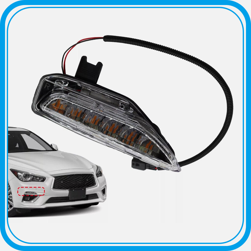 ya 4 6.17.2 FITS for Infiniti Q50 RIGHT PASSENGER SIDE TURN SIGNAL LIGHT LAMP BUMPER