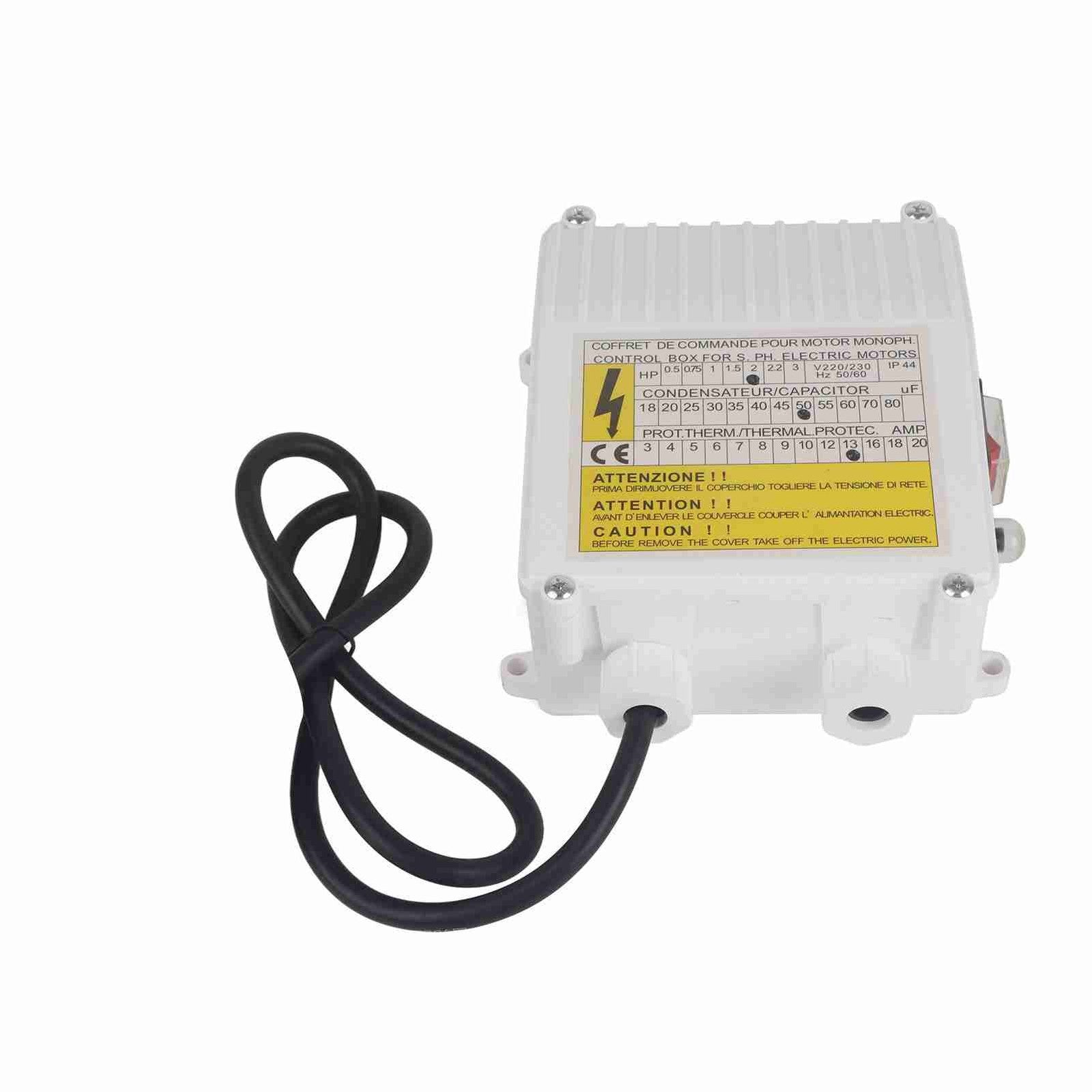 ya 25 1.5KW 2 80uf 25A US Plug 110V Pump Control Box Bulit In Thermal Prot