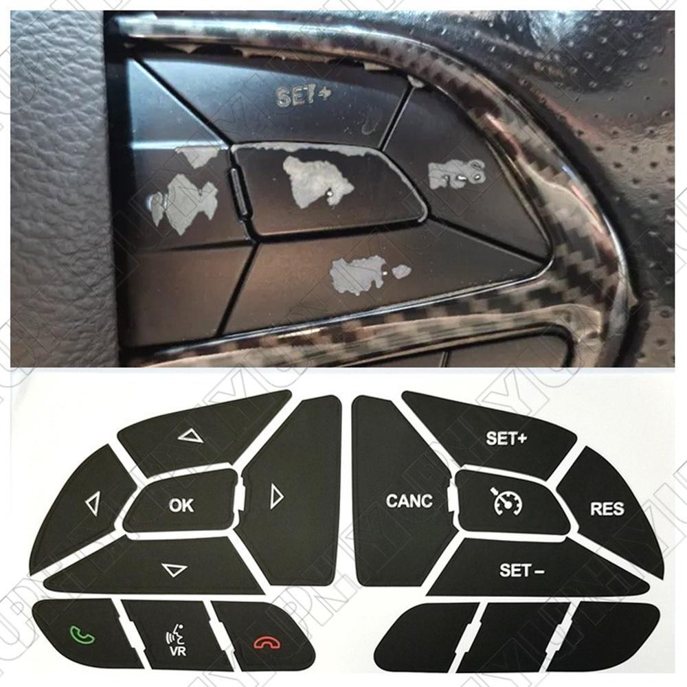 ya 13 1 Set Steering Wheel Button Repair Decals Stickers for Dodge for Charger 2016 - 2022